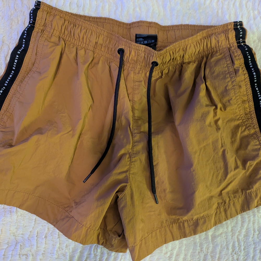 H&M Tan Mesh-Lined Swim Shorts NWOT rare H&M Shorts Retail For Over $300